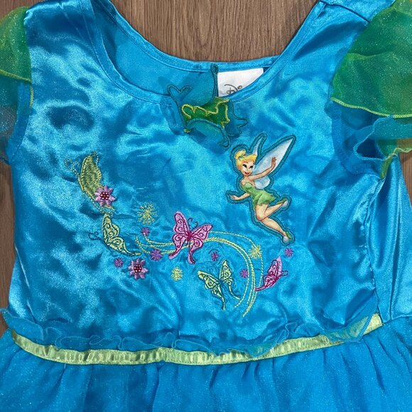 Disney Dress Up Costume Tinkerbell Green Size 4 - Picture 3 of 5